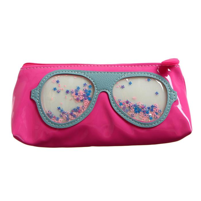 Пенал школьный "Очки с блестками" на молнии, розовый
Пенал школьный "Очки с блестками" на молнии, розовый