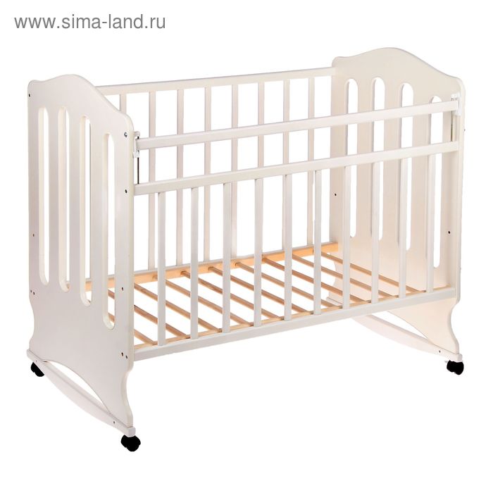 Детская кроватка «Чудо» на колёсах или качалке, цвет белый
Детская кроватка «Чудо» на колёсах или качалке, цвет белый