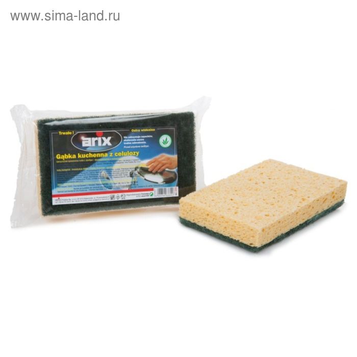 Губка целлюлозная, с фиброй, для посуды
Губка целлюлозная, с фиброй, для посуды
