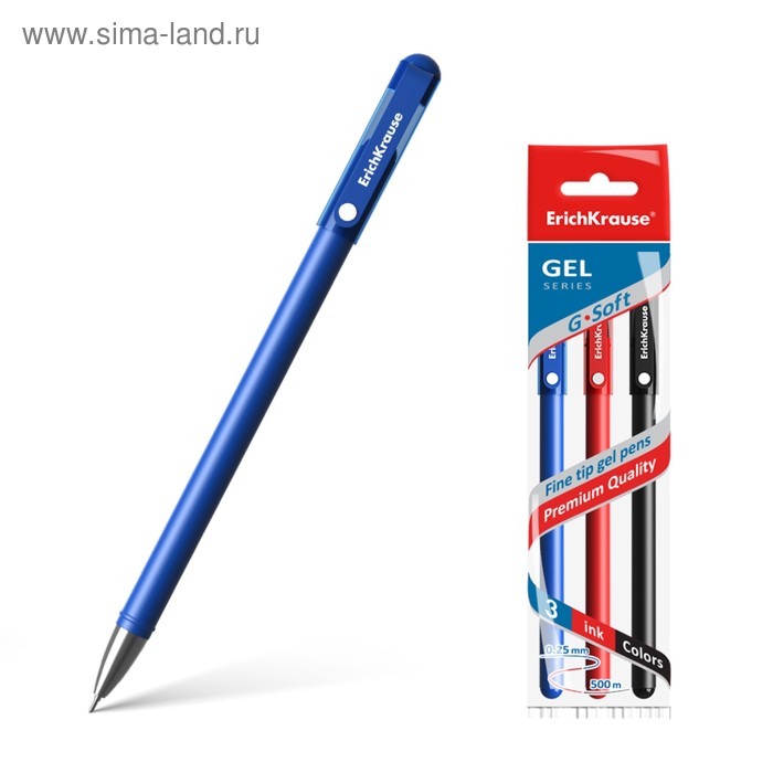 Набор ручек гелевых 3 цвета G-SOFT, с покрытием Soft Touch, узел-игла 0.38 мм, чернила: чёрные, красные, синие, длина линии письма 600 метров, европод
Набор ручек гелевых 3 цвета G-SOFT, с покрытием Soft Touch, узел-игла 0.38 мм, чернила: чёрные, красные, синие, длина линии письма 600 метров, европод