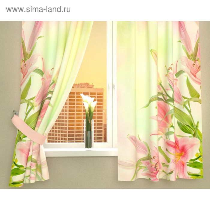 Фотошторы кухонные «Букет розовых лилий», размер 145 х 160 см - 2 шт., габардин
Фотошторы кухонные «Букет розовых лилий», размер 145 х 160 см - 2 шт., габардин