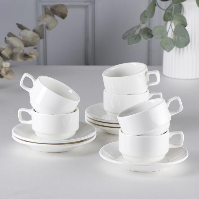 Набор чайный на 6 персон Stella, чашка 220 мл, цвет белый
Набор чайный на 6 персон Stella, чашка 220 мл, цвет белый