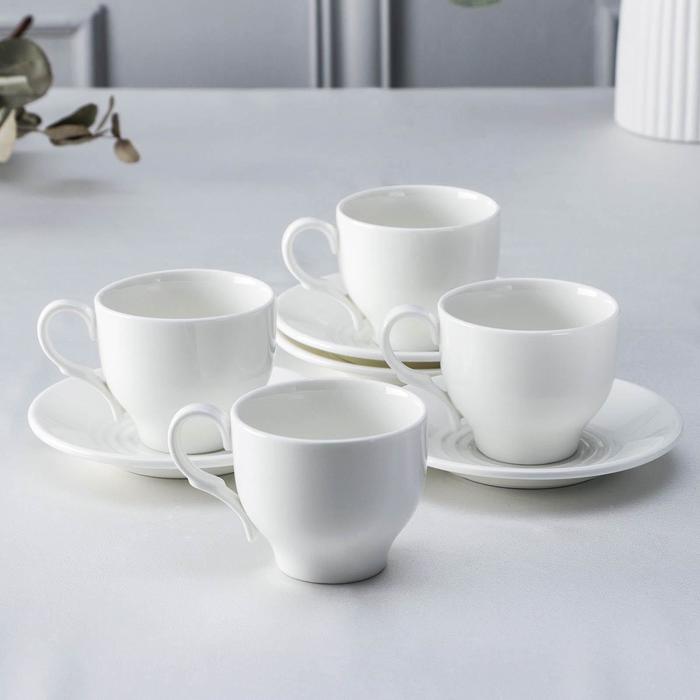 Набор чайный, на 4 персоны: чашка 220 мл, цвет белый
Набор чайный, на 4 персоны: чашка 220 мл, цвет белый