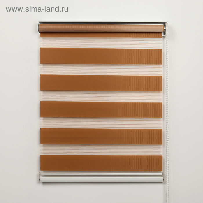 Штора рулонная «День-ночь», 60×180 см (с учётом креплений 3,5 см), цвет коричневый
Штора рулонная «День-ночь», 60×180 см (с учётом креплений 3,5 см), цвет коричневый