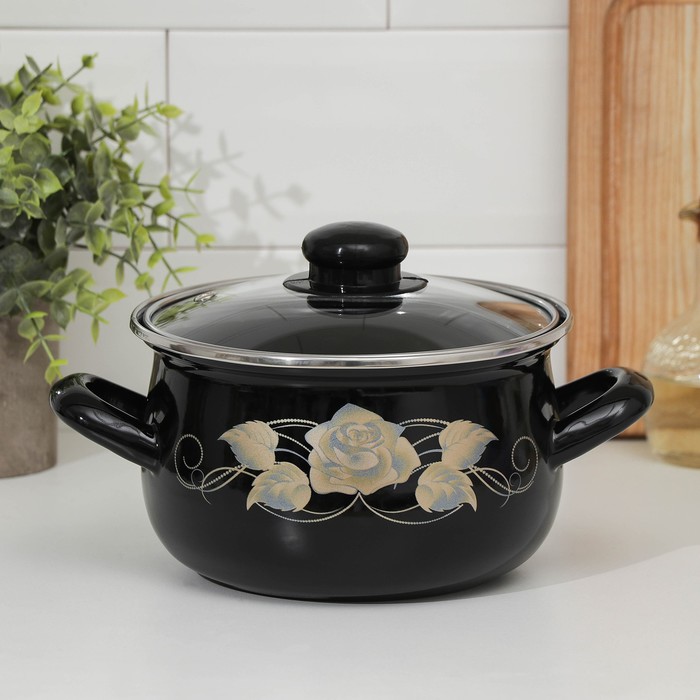 Кастрюля «Чёрное золото», 2,1 л, стеклянная крышка, цвет чёрный
Кастрюля «Чёрное золото», 2,1 л, стеклянная крышка, цвет чёрный