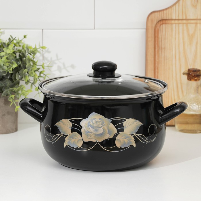 Кастрюля «Чёрное золото», 4 л, стеклянная крышка, цвет чёрный
Кастрюля «Чёрное золото», 4 л, стеклянная крышка, цвет чёрный