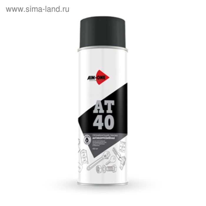 фото Проникающая смазка антикоррозийная aim-one at-40, аэрозоль ad-400, 450мл