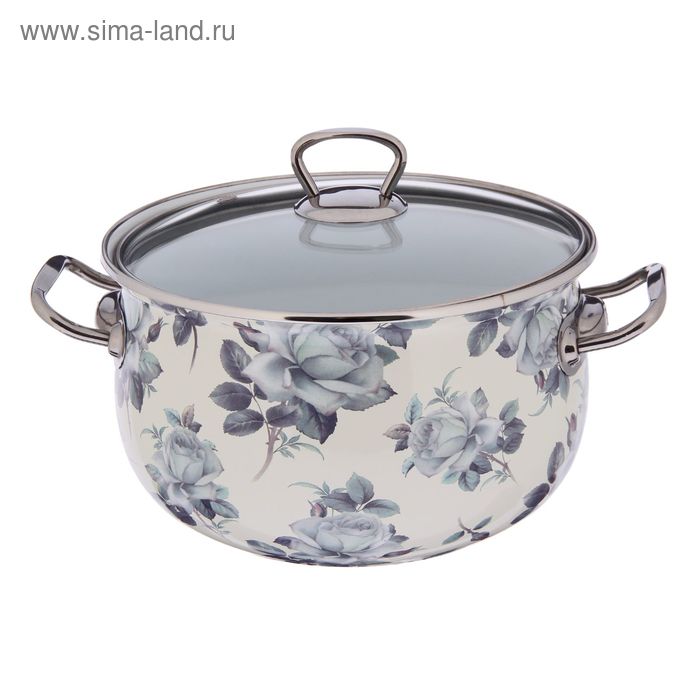Кастрюля «Белая роза», 4 л, стеклянная крышка
Кастрюля «Белая роза», 4 л, стеклянная крышка