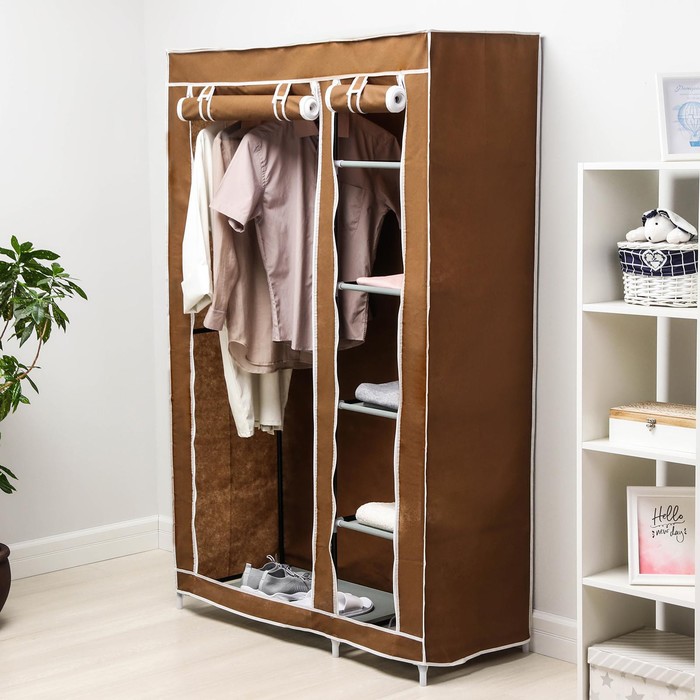 Шкаф для одежды, 107×43×172 см, цвет кофейный