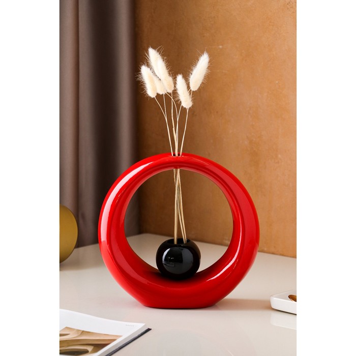 Ваза керамическая "Орбита", настольная, красно-чёрная, 25 см
Ваза керамическая "Орбита", настольная, красно-чёрная, 25 см