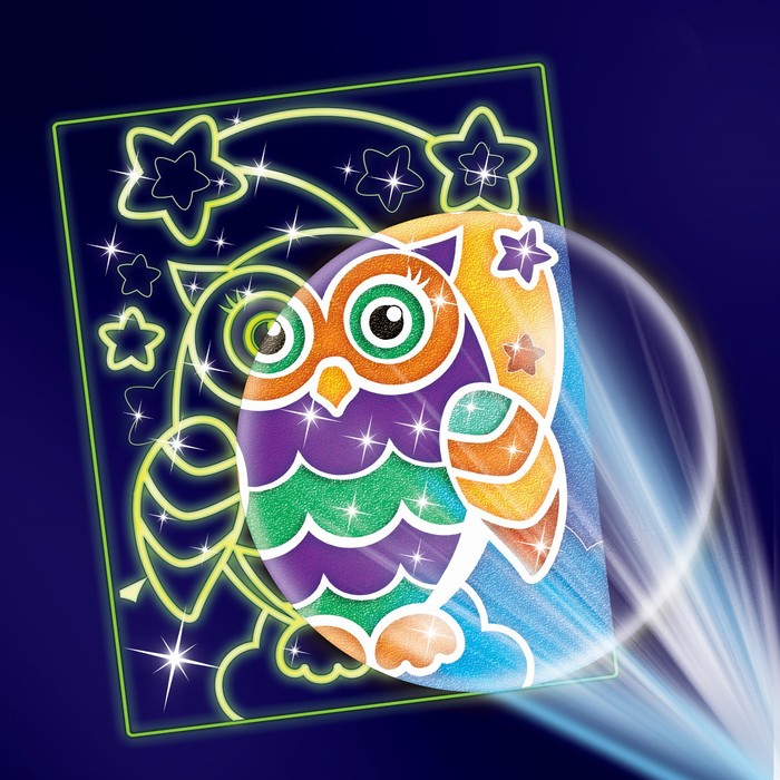 Набор для творчества. Лунная фреска «Сова», светящийся песок + блёстки
Набор для творчества. Лунная фреска «Сова», светящийся песок + блёстки