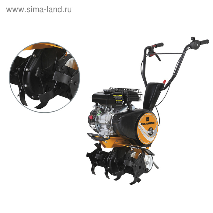 Мотокультиватор CARVER T-350, 3 л.с., 2.2 кВт, 4Т, глубина/ширина 23/20-35-43 см
Мотокультиватор CARVER T-350, 3 л.с., 2.2 кВт, 4Т, глубина/ширина 23/20-35-43 см