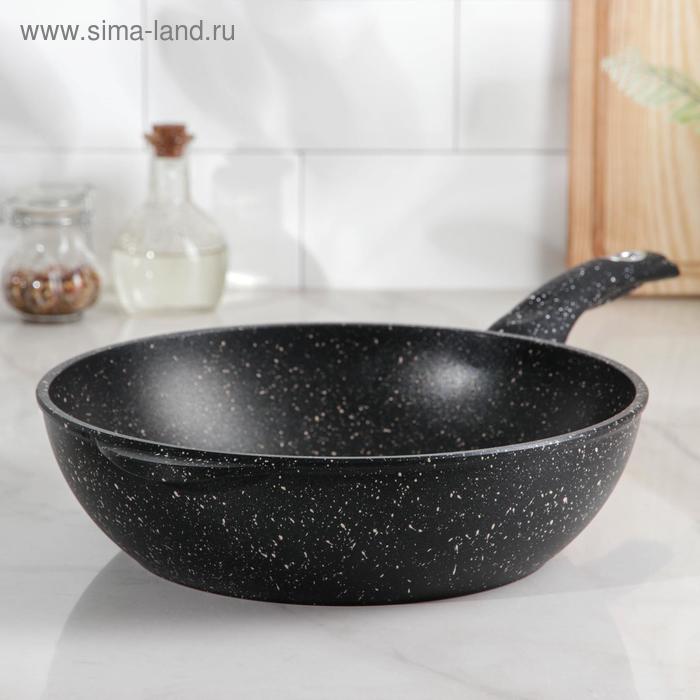 Сотейник «Гранит», d=28 см, пластиковая ручка, антипригарное покрытие, цвет чёрный
Сотейник «Гранит», d=28 см, пластиковая ручка, антипригарное покрытие, цвет чёрный