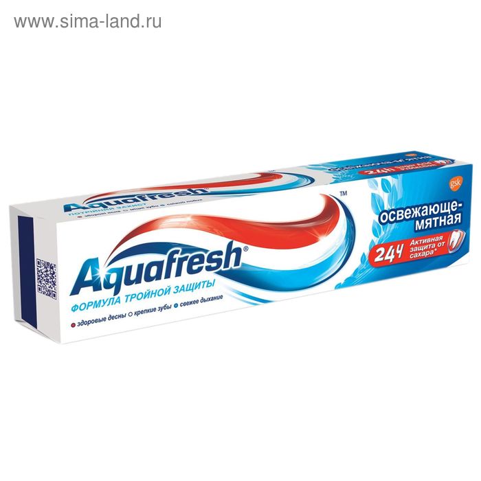 Зубная паста Aquafresh «Освежающая мятная», 50 мл
Зубная паста Aquafresh «Освежающая мятная», 50 мл