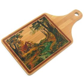 Доска кухонная, бамбук с декором, размер 36 х 18 х 1 см
Доска кухонная, бамбук с декором, размер 36 х 18 х 1 см