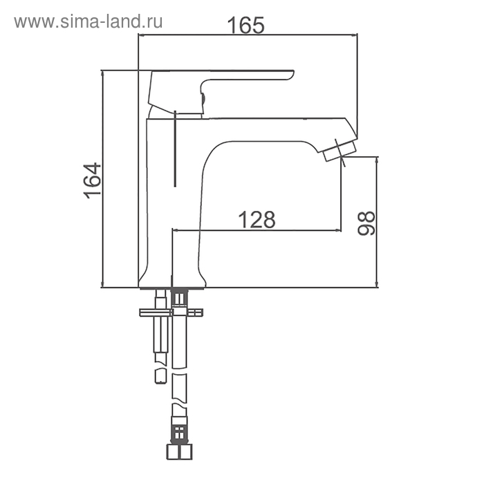 фото Смеситель для раковины accoona a9666p, однорычажный, оранжевый