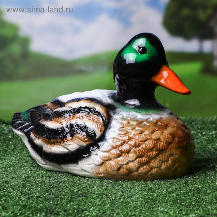 Садовая фигура "Утка", разноцветная, керамика, 30х15х20 см
Садовая фигура "Утка", разноцветная, керамика, 30х15х20 см