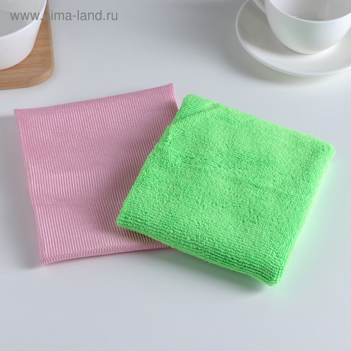 Набор салфеток для уборки «Чистюля», 2 шт, цвет МИКС
Набор салфеток для уборки «Чистюля», 2 шт, цвет МИКС