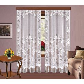 Тюль жаккардовая, размер 110 х 210 - 2 шт., цвет белый
Тюль жаккардовая, размер 110 х 210 - 2 шт., цвет белый