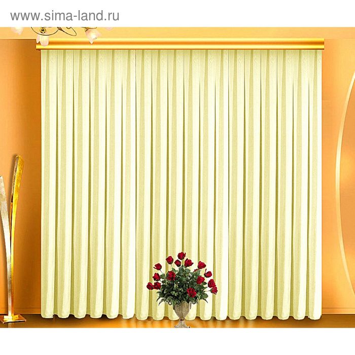 Тюль, размер 400 х 250 см, цвет крем
Тюль, размер 400 х 250 см, цвет крем