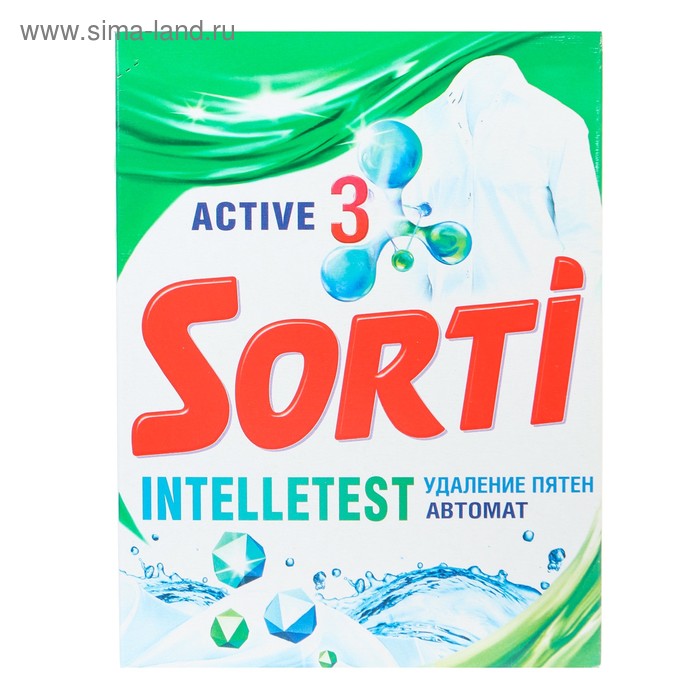 Стиральный порошок Sorti Intelletest, автомат, 350 г
Стиральный порошок Sorti Intelletest, автомат, 350 г