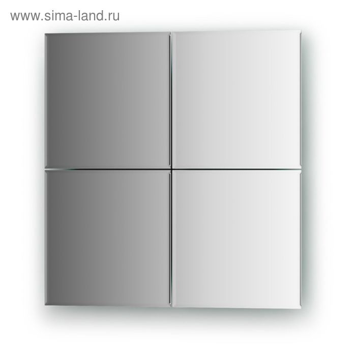 Зеркальная плитка с фацетом 5 мм, - комплект 4 шт квадрат 20 х 20 см, серебро Evoform
Зеркальная плитка с фацетом 5 мм, - комплект 4 шт квадрат 20 х 20 см, серебро Evoform