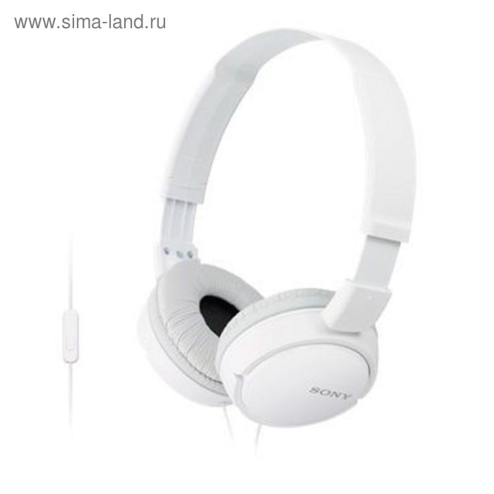 Наушники с микрофоном Sony MDRZX110APW.CE7, накладные, оголовье, провод 1.2 м, белые
Наушники с микрофоном Sony MDRZX110APW.CE7, накладные, оголовье, провод 1.2 м, белые
