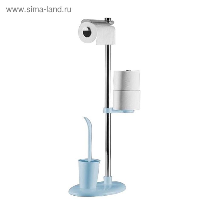 Стойка с ершом и держателем для туалетной бумаги Alba, цвет голубой
Стойка с ершом и держателем для туалетной бумаги Alba, цвет голубой