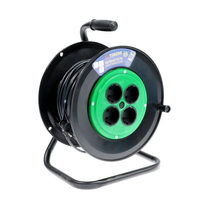 Удлинитель на катушке TUNDRA, 4 розетки, 50 м, 6 А, ПВС 2х0.75 мм2, без з/к, IP20,
Удлинитель на катушке TUNDRA, 4 розетки, 50 м, 6 А, ПВС 2х0.75 мм2, без з/к, IP20,