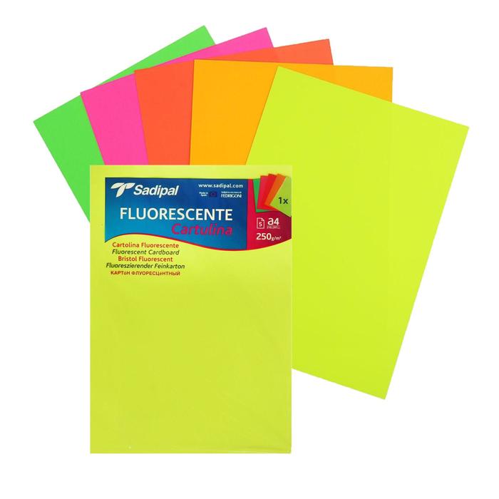 Картон цветной флуоресцентный, 210 х 297 мм, Sadipal , НАБОР 5 листов, микс*5 цветов, 250 г/м2
Картон цветной флуоресцентный, 210 х 297 мм, Sadipal , НАБОР 5 листов, микс*5 цветов, 250 г/м2