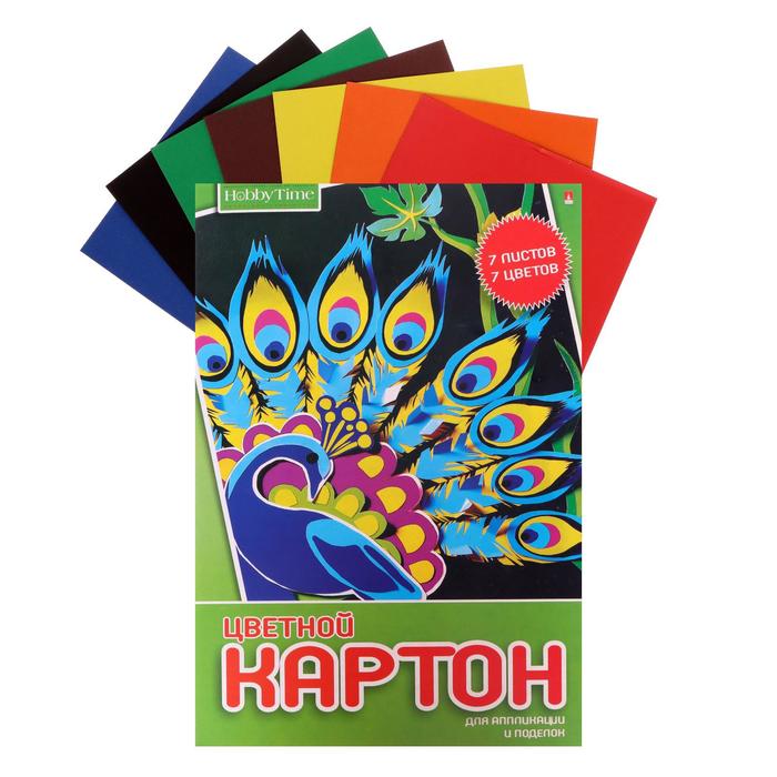 Картон цветной А4, 7 листов, 7 цветов "Хобби тайм", немелованный, 190 г/м2, МИКС
Картон цветной А4, 7 листов, 7 цветов "Хобби тайм", немелованный, 190 г/м2, МИКС