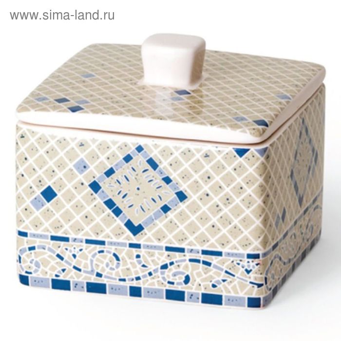 Контейнер для ватных палочек и дисков Livorno Blue
Контейнер для ватных палочек и дисков Livorno Blue