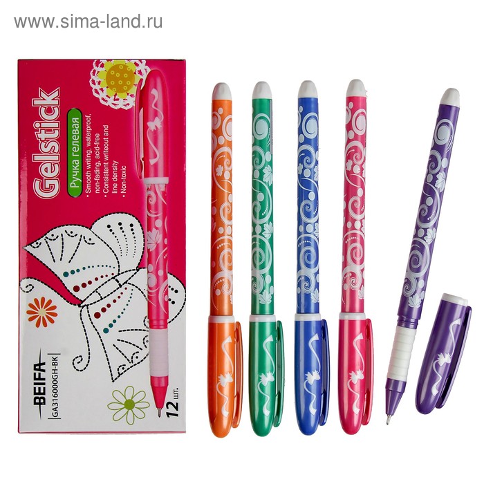 Ручка гелевая Beifa "Узоры", узел 0.5мм, чернила чёрные, резиновый упор, микс
Ручка гелевая Beifa "Узоры", узел 0.5мм, чернила чёрные, резиновый упор, микс