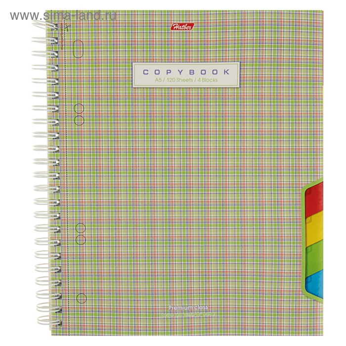 Тетрадь 120 листов клетка на гребне, с разделителями "Шотландка", картонная обложка
Тетрадь 120 листов клетка на гребне, с разделителями "Шотландка", картонная обложка