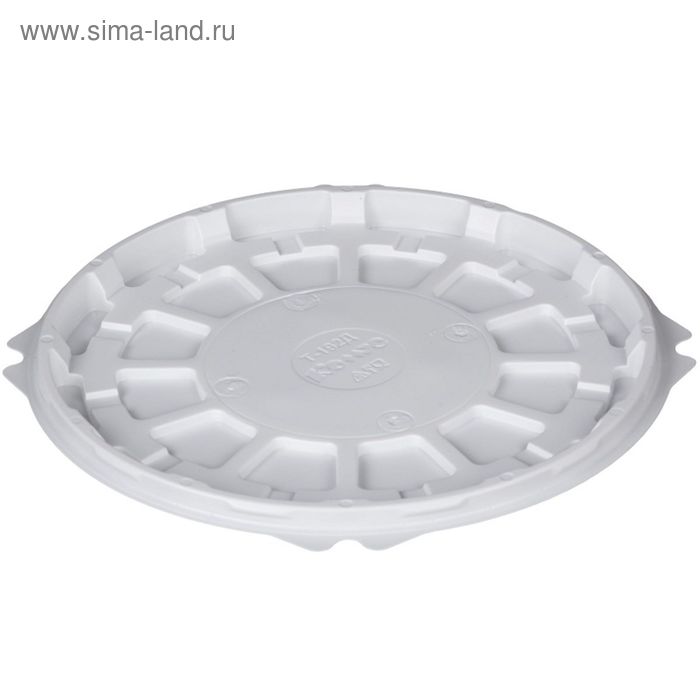 фото Контейнер для торта т-192д, круглый, цвет белый, размер 19,2 х 19,2 х 1,05 см комус