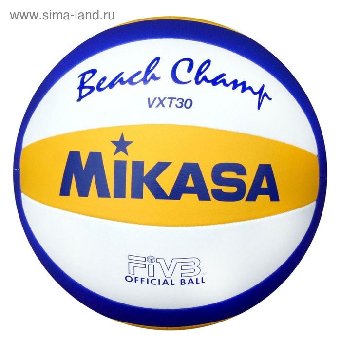 фото Мяч волейбольный пляжный mikasa vxt30, размер 5, машинная сшивка