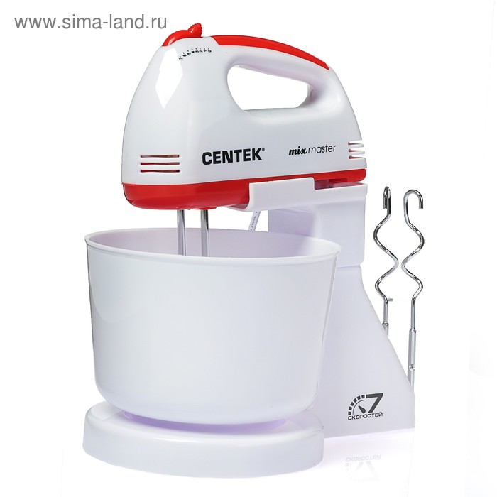 Миксер Centek CT-1113, стационарный, 200 Вт, 2 л, 7 скоростей, турбо-режим, бело-красный
Миксер Centek CT-1113, стационарный, 200 Вт, 2 л, 7 скоростей, турбо-режим, бело-красный