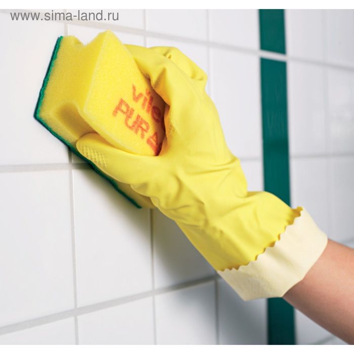 фото Перчатки vileda professional для профессиональной уборки, размер м, цвет жёлтый