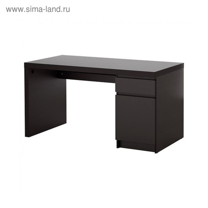 фото Письменный стол, цвет черно-коричневый мальм ikea