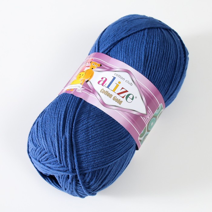 фото Пряжа "cotton gold" 55% хлопок, 45% акрил, 330м/100гр (279 джинс) alize