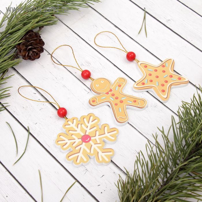 фото Подвеска новогодняя «печенька», микс лесная мастерская