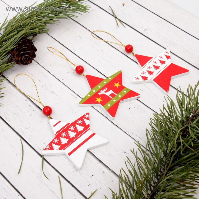 фото Подвеска новогодняя «звёздочка», микс лесная мастерская