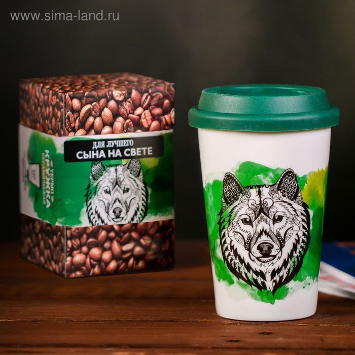 Стакан керамический «Сын», с крышкой, 360 мл
Стакан керамический «Сын», с крышкой, 360 мл