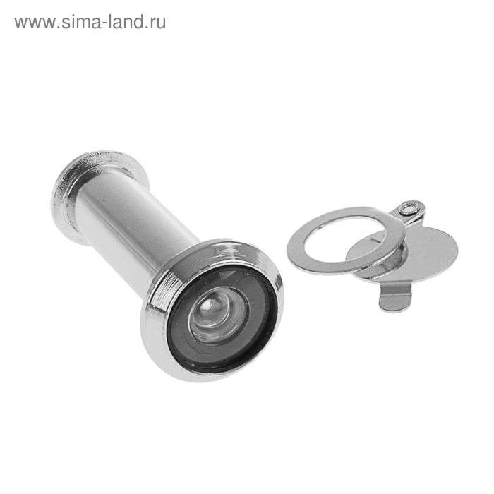 Глазок дверной, тип 1, L= 50-75 мм, d=14 мм, со шторкой, цвет хром 
Глазок дверной, тип 1, L= 50-75 мм, d=14 мм, со шторкой, цвет хром