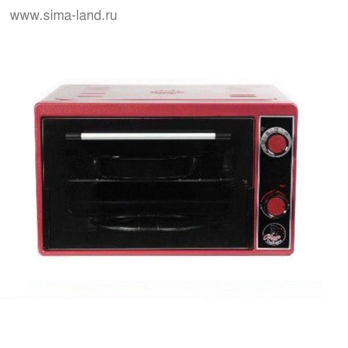 фото Мини-печь "чудо пекарь" эдб-0122, объем 39 л, красный