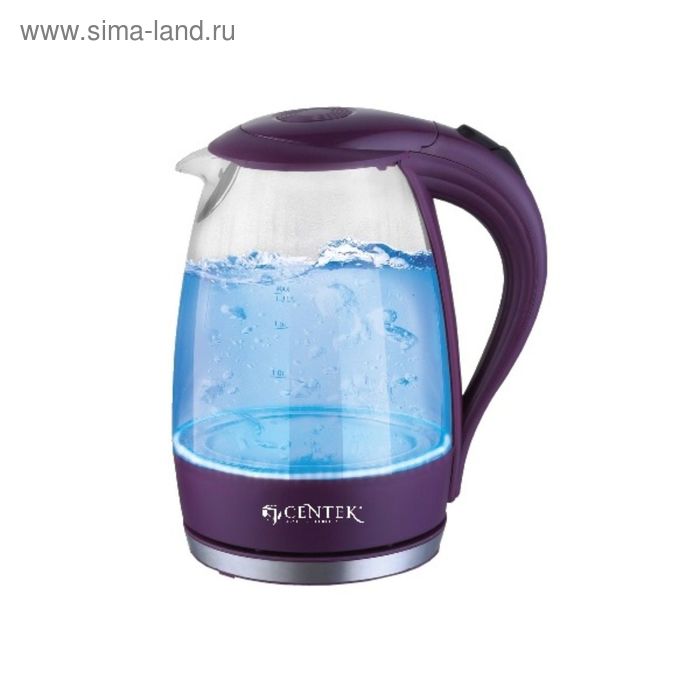 Чайник электрический Centek CT-0042, стекло, 1.8 л, 2200 Вт, подсветка, фиолетовый
Чайник электрический Centek CT-0042, стекло, 1.8 л, 2200 Вт, подсветка, фиолетовый