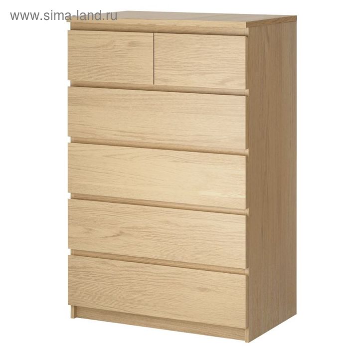 Комод с 6 ящиками, дубовый шпон, беленый МАЛЬМ
Комод с 6 ящиками, дубовый шпон, беленый МАЛЬМ