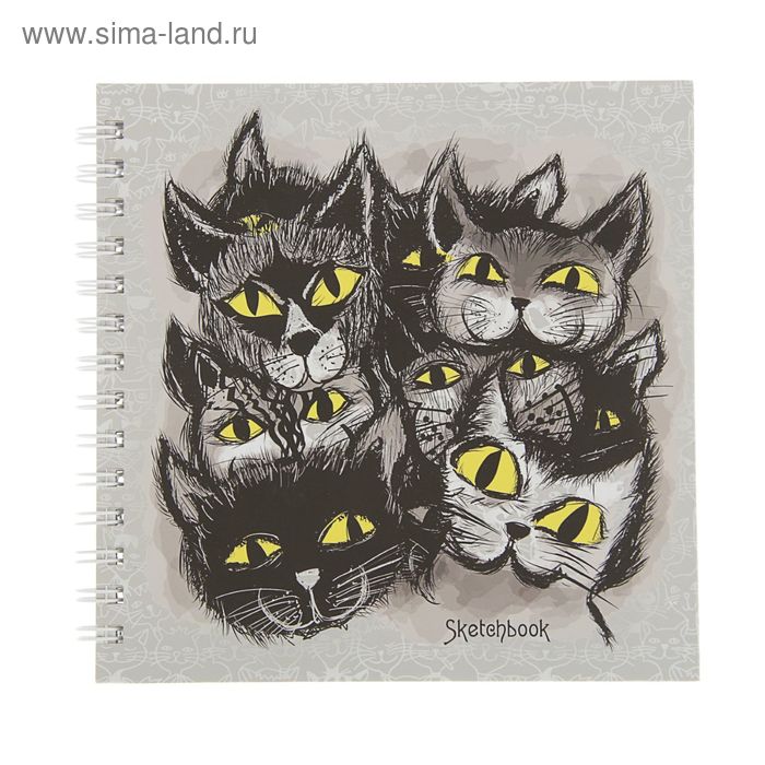 Скетчбук 195х195 мм, 80 листов на гребне "Чёрные коты", твёрдая обложка, блок 100 г/м2
Скетчбук 195х195 мм, 80 листов на гребне "Чёрные коты", твёрдая обложка, блок 100 г/м2