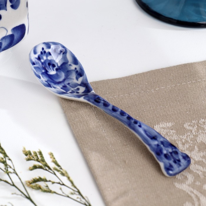 фото Ложка, 12×3×2 см, гжель