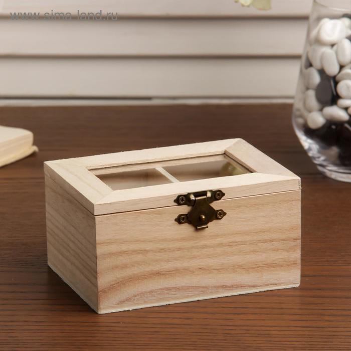 Шкатулка дерево для росписи "Прямоугольная с окошком и отделениями" 12х8,5х6 см
Шкатулка дерево для росписи "Прямоугольная с окошком и отделениями" 12х8,5х6 см